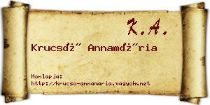 Krucsó Annamária névjegykártya