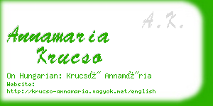 annamaria krucso business card